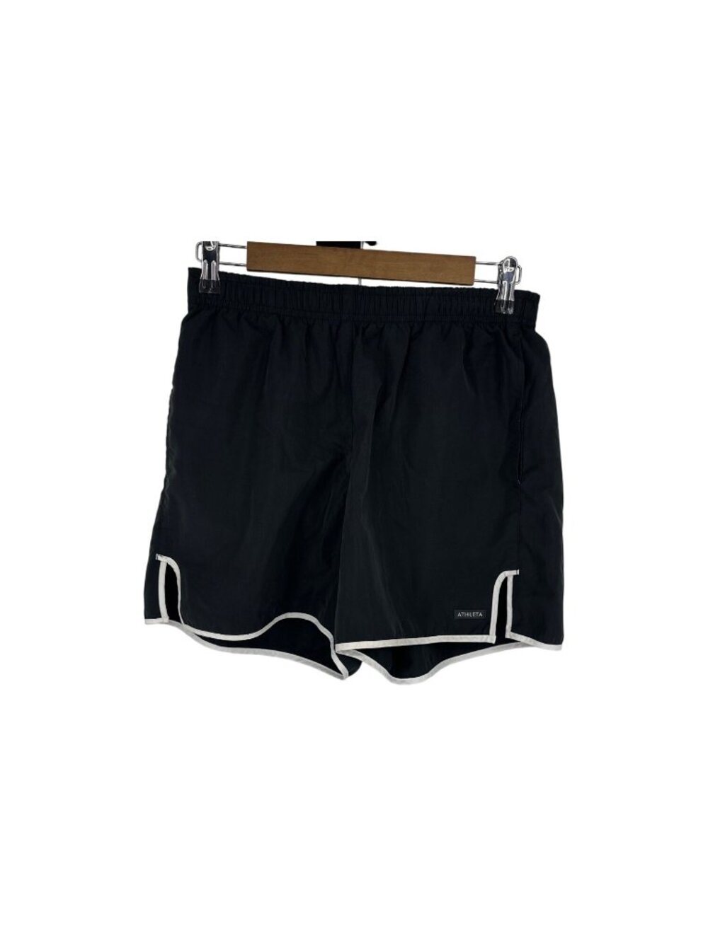 Athleta Women's Black Running Shorts With White Trim Size W-M